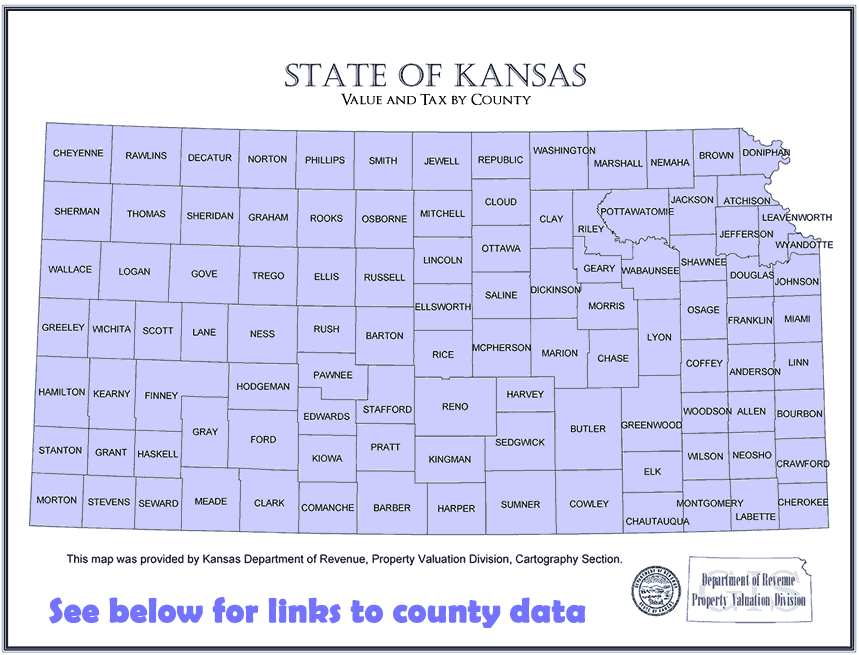 PVD County map - links to county data below image