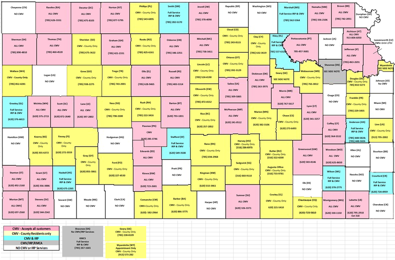 CMV services by county