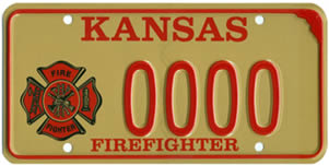 Firefighter License Plate