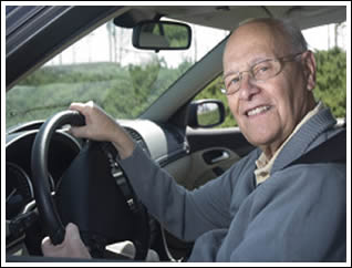 Man in car