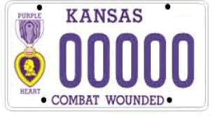 Purple heart motorcycle plate